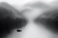 158 - F3 MISTY RAIN OF DONGJIANG RIVER - HE YUNSHENG - china <div