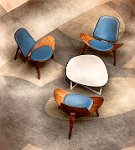 103 - TROIS CHAISES ET UNE TABLE - HECQUEFEUILLE KARL - france <div