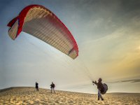 PARAPENTE SUR LA DUNE - BAILLEUL ODILE - FRANCE : dune du Pilat, parapente