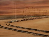 CHARS A BERCK - HOUMAN ROB - BELGIUM : _suivi papier, Berck - Montreuil, Imprimée Berger, Papier OUT concours, Paysages